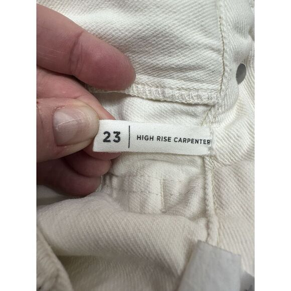 Pacsun High Rise Carpenter Pants Canvas Sz 23 Baggy Beige Straight Work Trendy - Picture 4 of 5